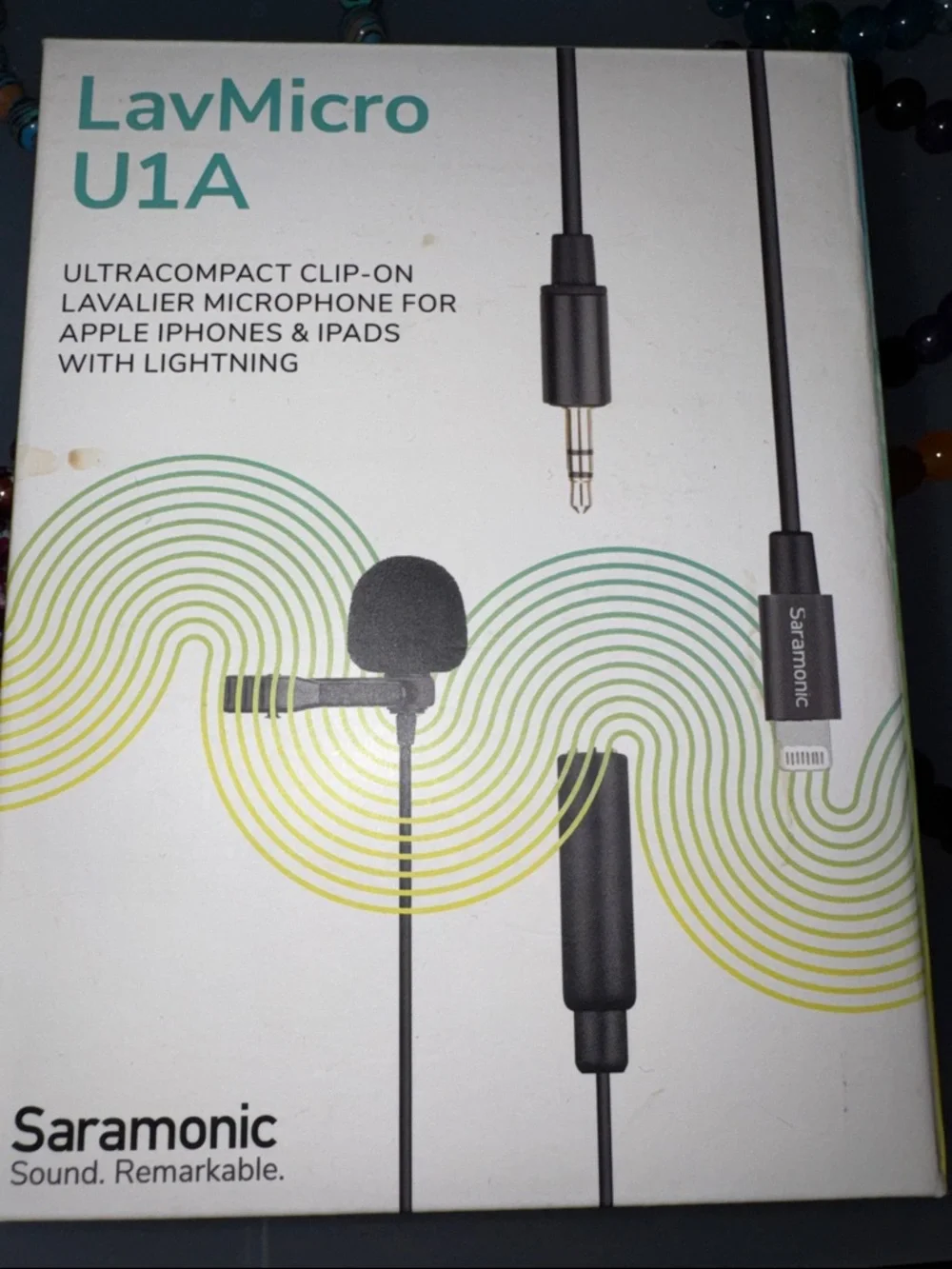 LavMicro U1A Black Clip-On Lavalier Microphone with Lightning